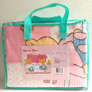 Super Soft Baby Blanket Bears on a Fence